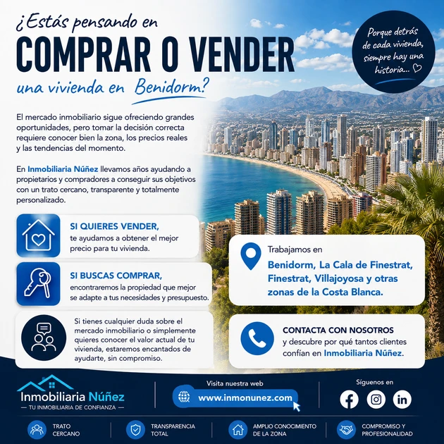 ¿Estás pensando en comprar o vender una vivienda en Benidorm?