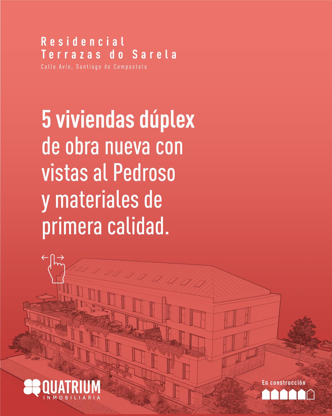 Cinco viviendas duplex de obra nueva en Residencial Terrazas do Sarela
