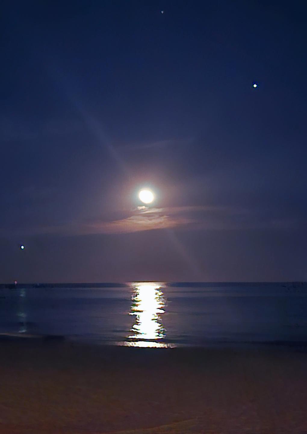 LUNA EN LA PLAYA DE GUARDAMAR EL 8 DE OVIEMBRE