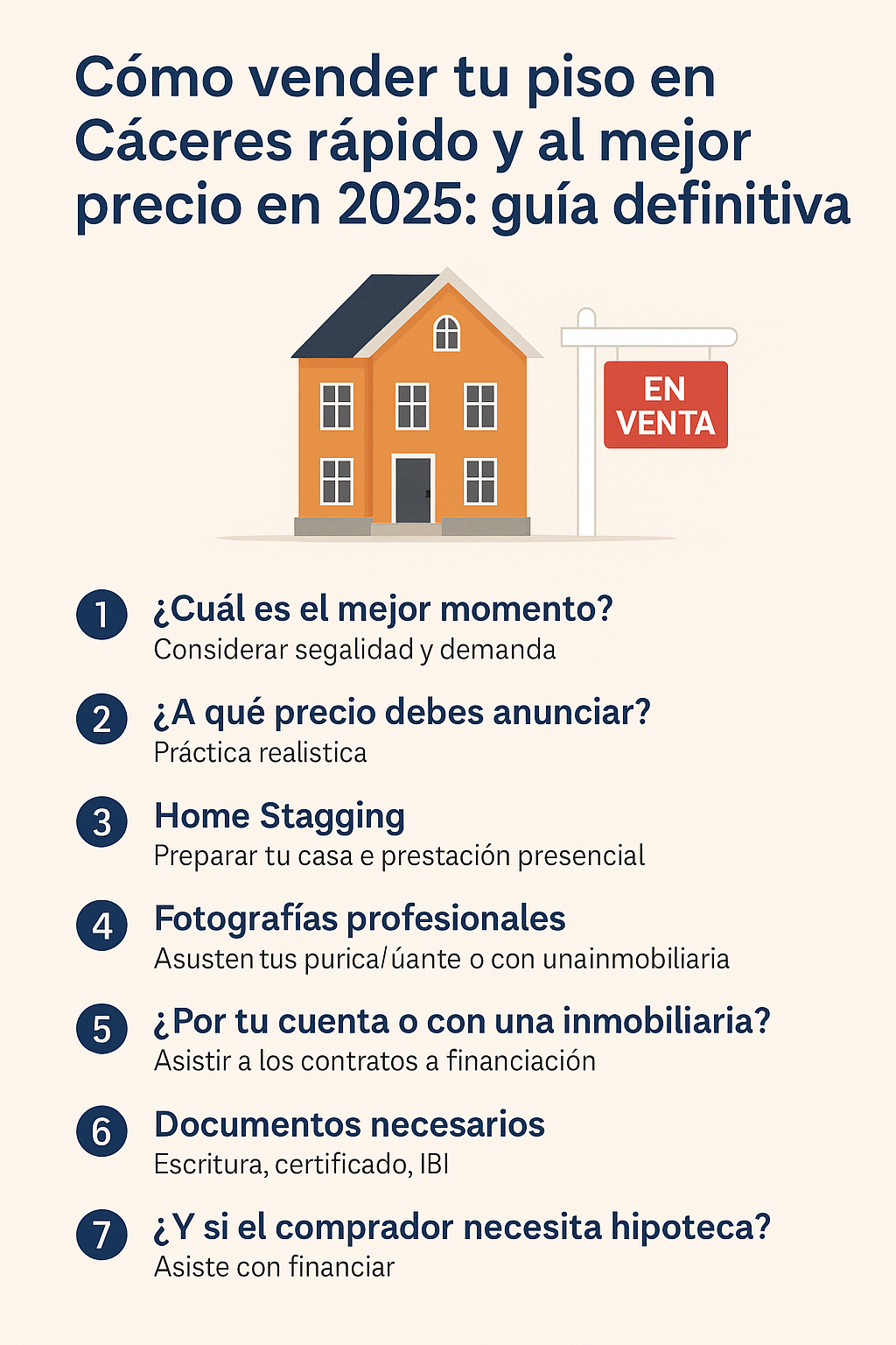Cómo vender tu piso en Cáceres rápido y al mejor precio