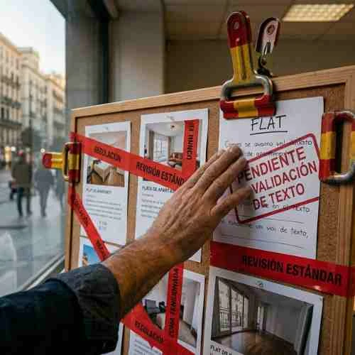 El cerrojo al escaparate inmobiliario.