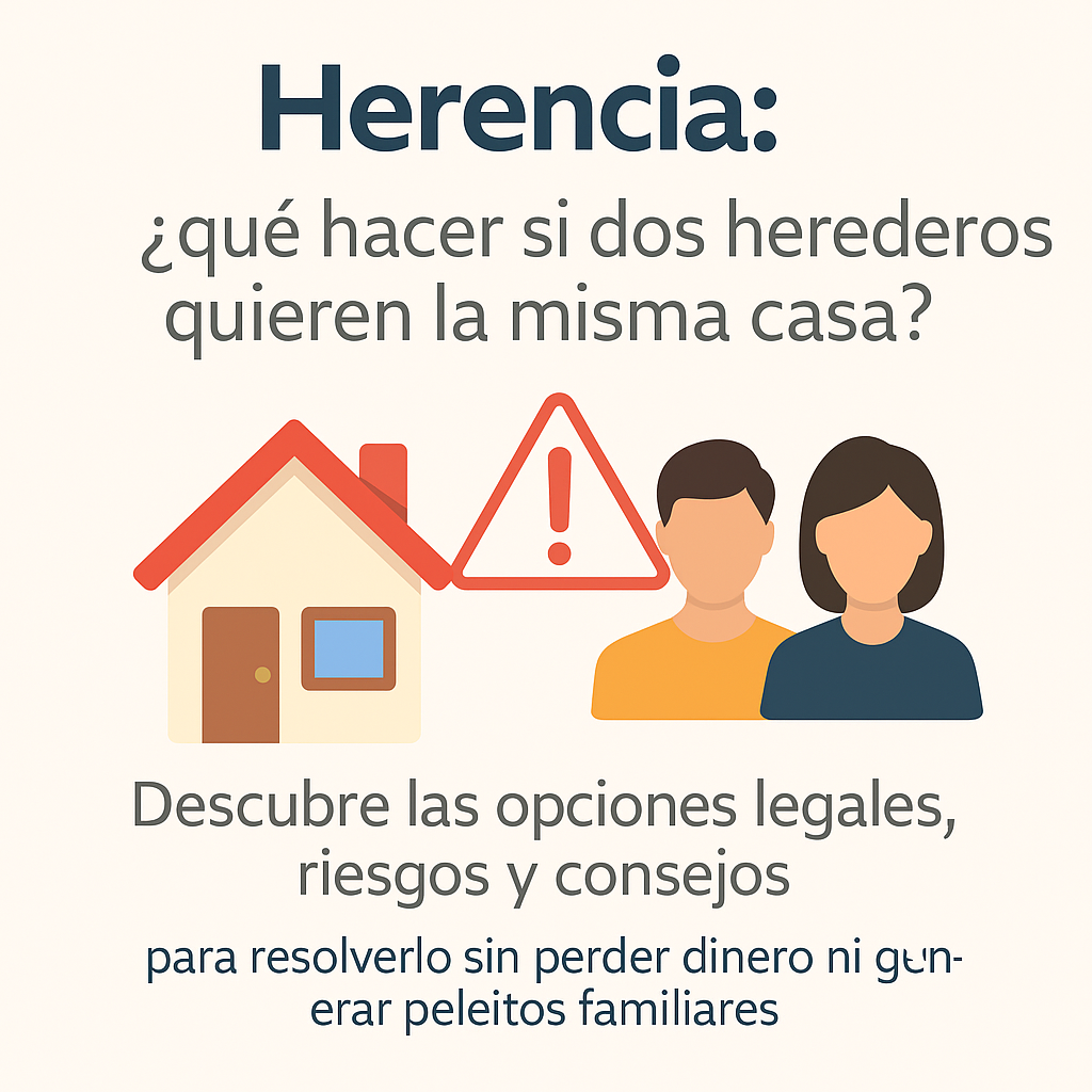 Dos herederos quieren la misma casa: ¿qué pasa y cómo se resuelve?