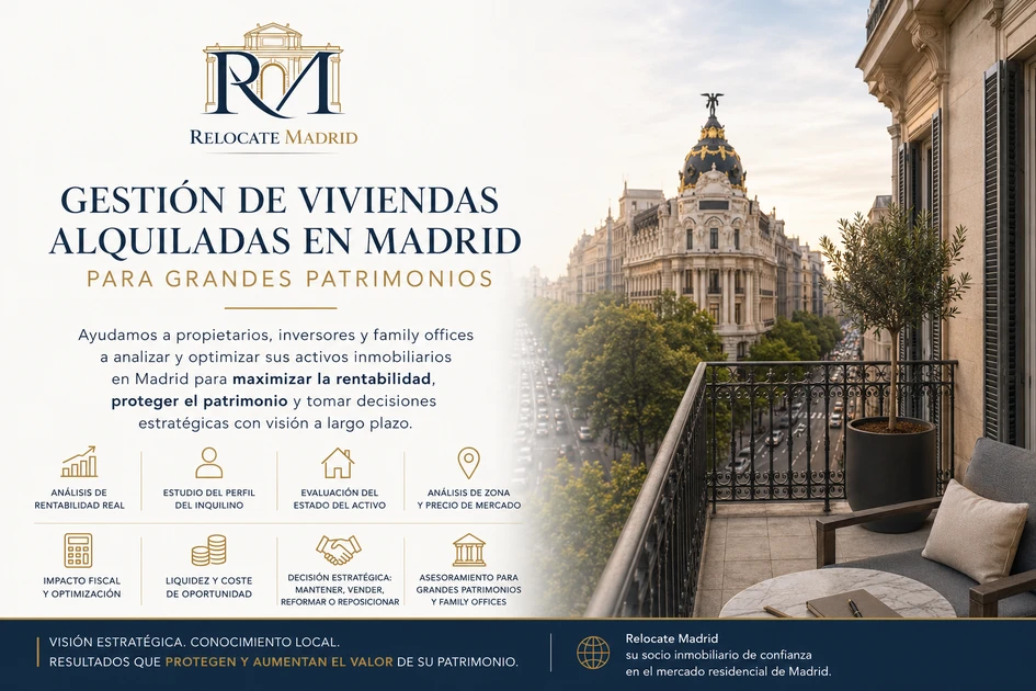 Gestion de viviendas alquiladas en Madrid para grandes patrimonios