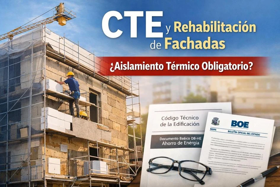 ¿Es obligatorio mejorar el aislamiento según el CTE en rehabilitación de fachadas?
