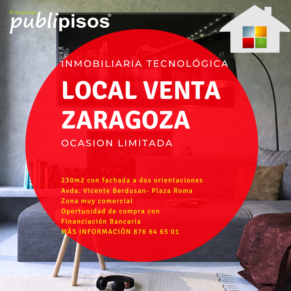 Local comercial en venta Plaza Roma Zaragoza