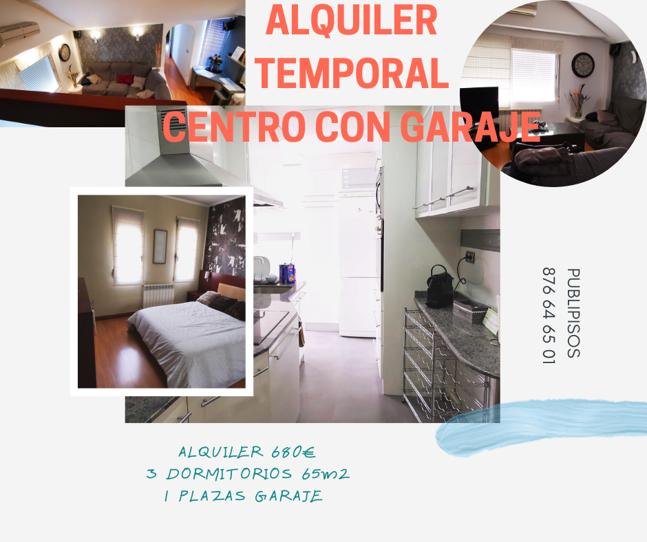 Alquiler temporal con garaje Zaragoza