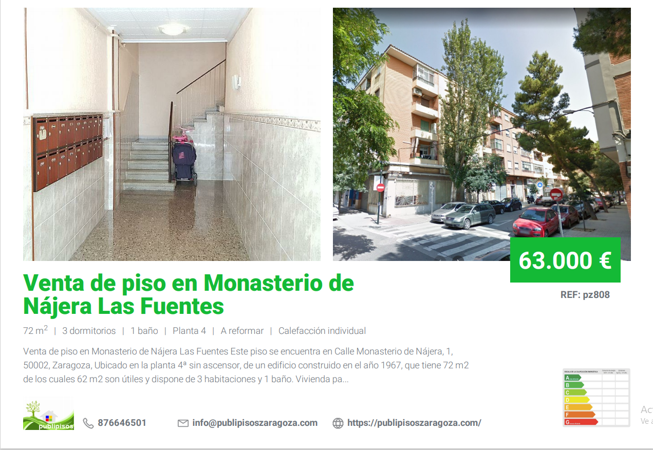 Venta de piso en Monasterio de Nájera Las Fuentes