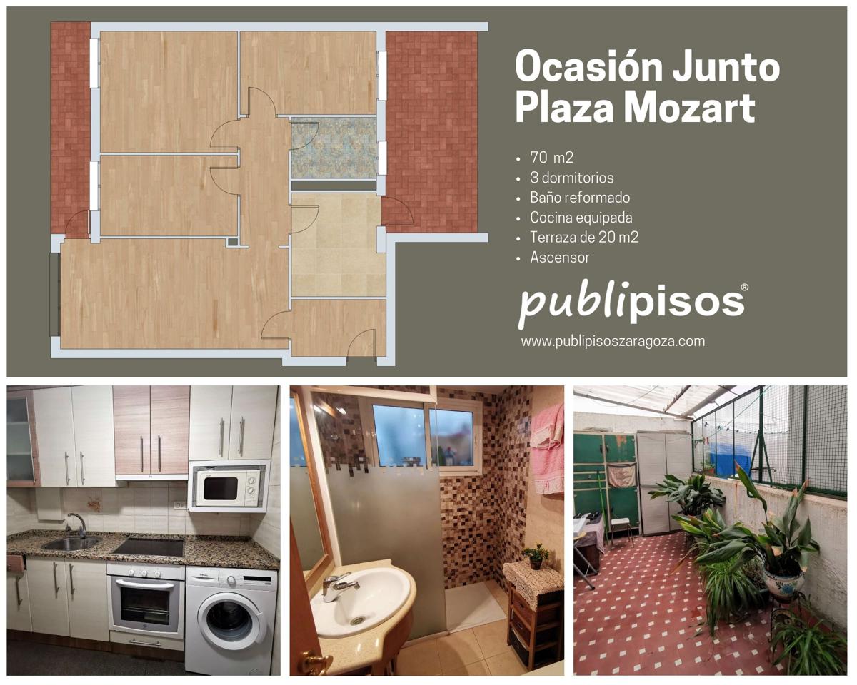 Venta piso OCASION junto Plaza Mozart y Avda Cataluña